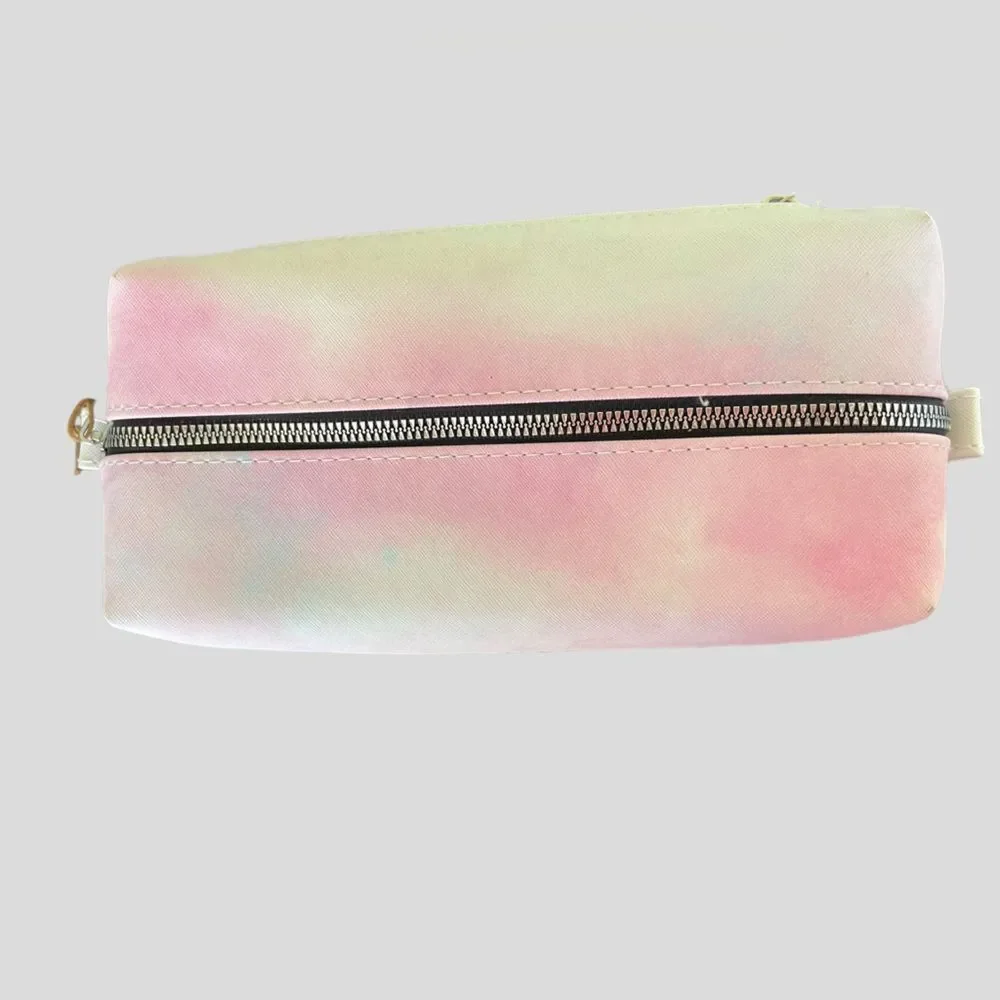 Rae Dunn Makeup Bag Pink Ombre Cosmetic Toiletry Travel Case NWT